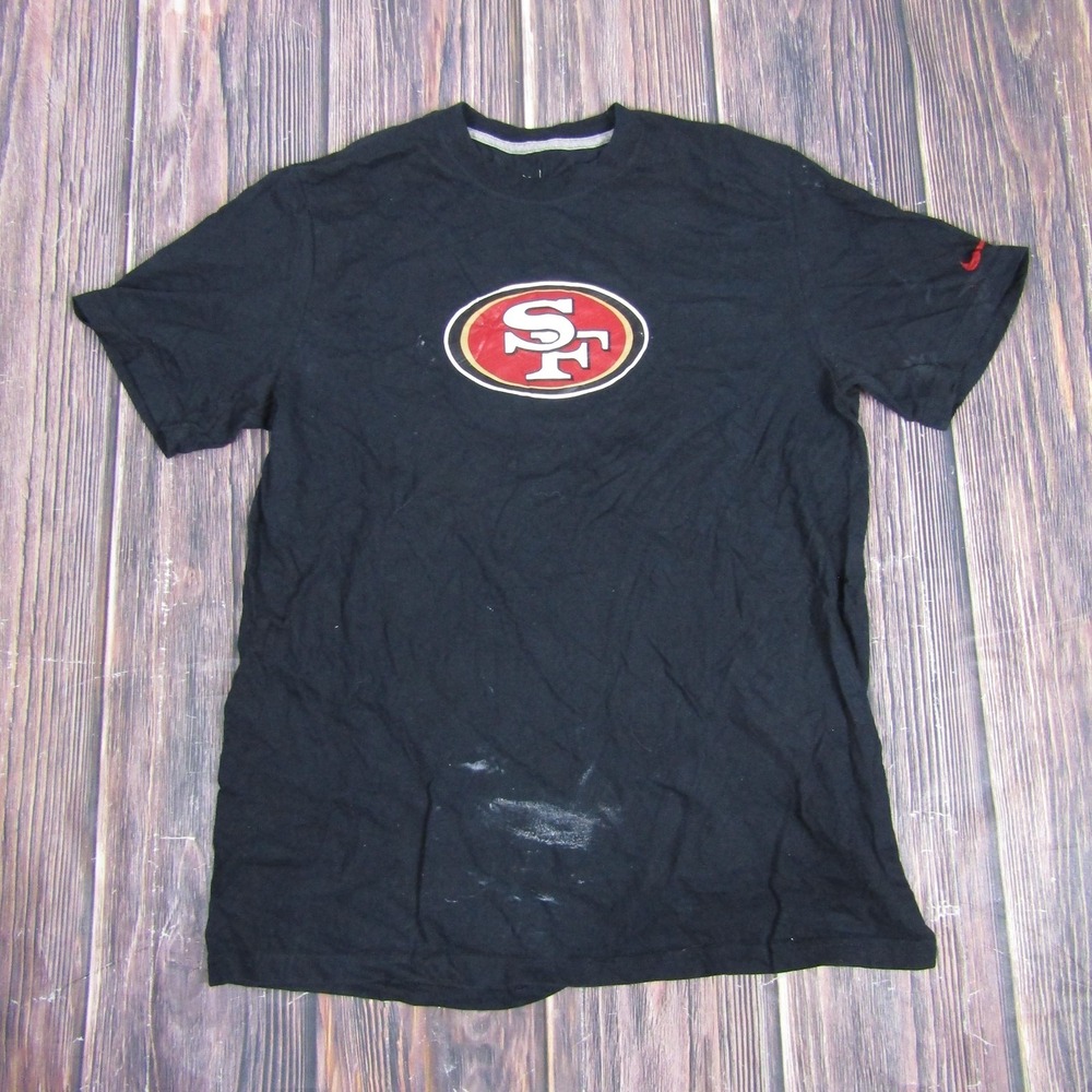 San Francisco 49ers Shirt Mens Large Black Nike NFL Team Apparel Graphic Tee
